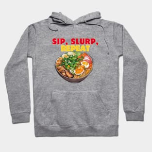 Ramen Slurp Sip Japan Vintage Japanese Katakana Hoodie